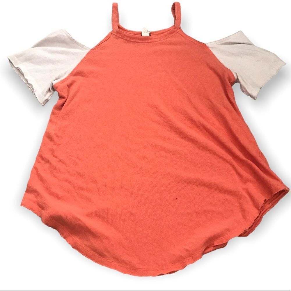 3/$15 We the free orange and beige off shoulder top